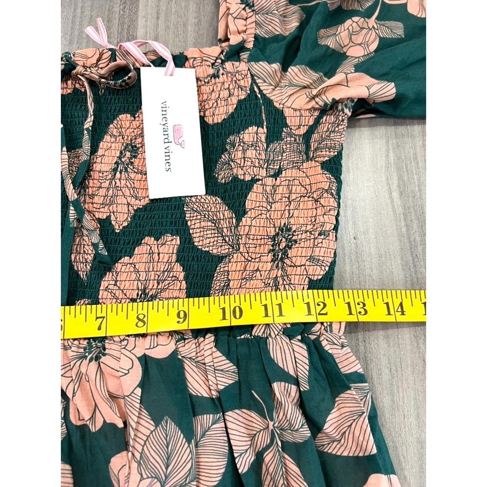 Vineyard Vines Dress Women's XS Warren Floral Long Sleeve Smocked Midi NWT - Picture 12 of 15